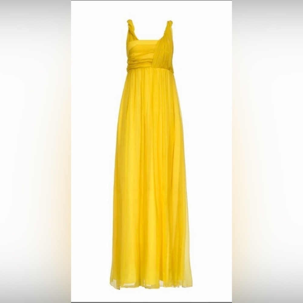 NWT Pinko Charlotte Abito Yellow Gown Size 2